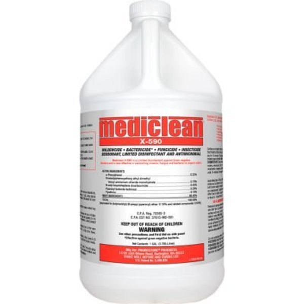 Dri-Eaz Mediclean California X-590 Disinfectant, Insecticide, Deodorant 221572000 - 1 Gallon - Case of 4 118235